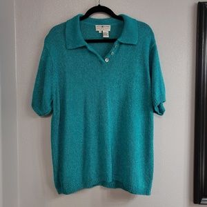 ❤️Real Clothes❤️ Saks Fifth Ave Teal sweater
